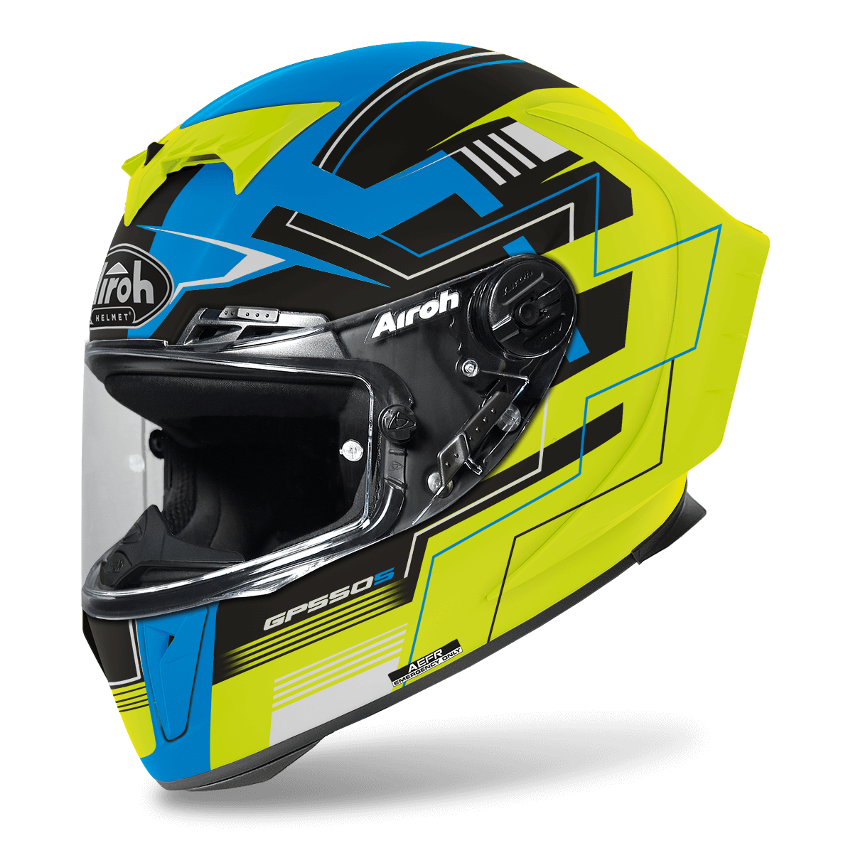 Helmet Gp550 S Challenge Blue/Yellow Matt